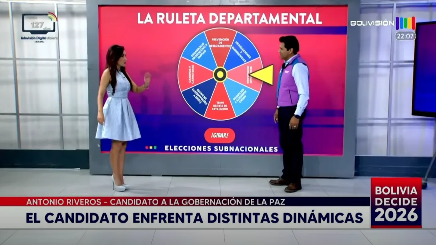 Antonio Riveros enfrenta "La Ruleta" de Bolivisión y lanza sus propuestas clave para La Paz